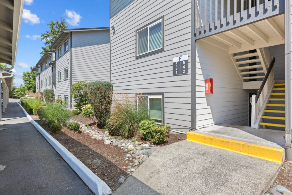 Scandia Knolls buildings and walkways in Poulsbo, WA